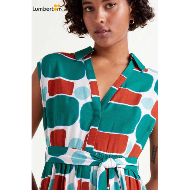 Vestido Largo Estampado Mint 12009