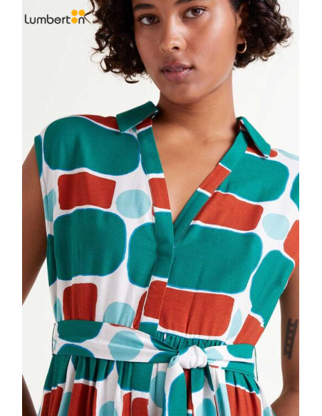 Vestido Largo Estampado Mint 12009