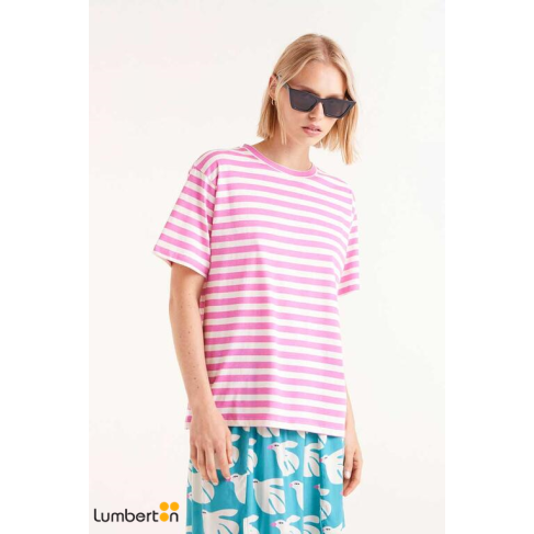 Camiseta Rayas Rosa 42004
