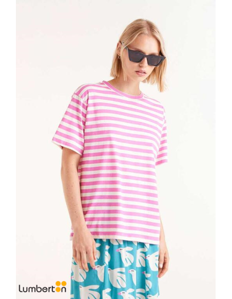 Camiseta Rayas Rosa 42004