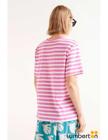 Camiseta Rayas Rosa 42004