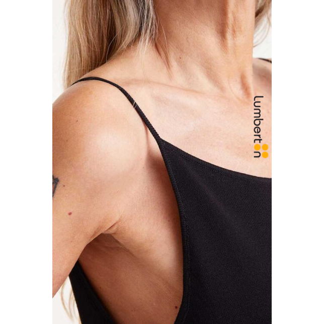 Vestido Largo Punto Negro 10220