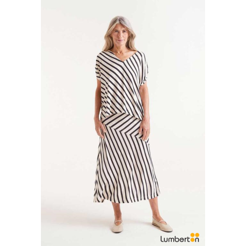 Top manga Corta Rayas Piano...