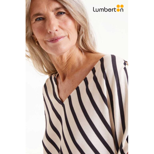 Top manga Corta Rayas Piano 41045