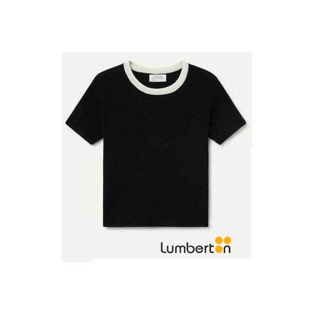 Jersey de Punto Manga Corta Negro 10334