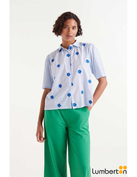 Camisa Manga Corta Flores 43026