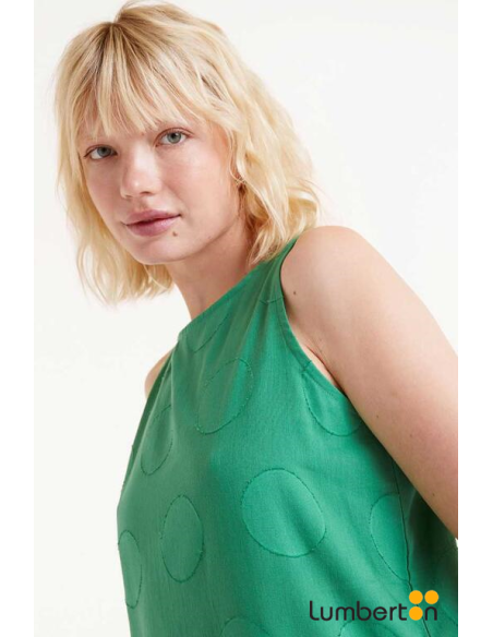 Vestido Largo Circulos Verde 45014