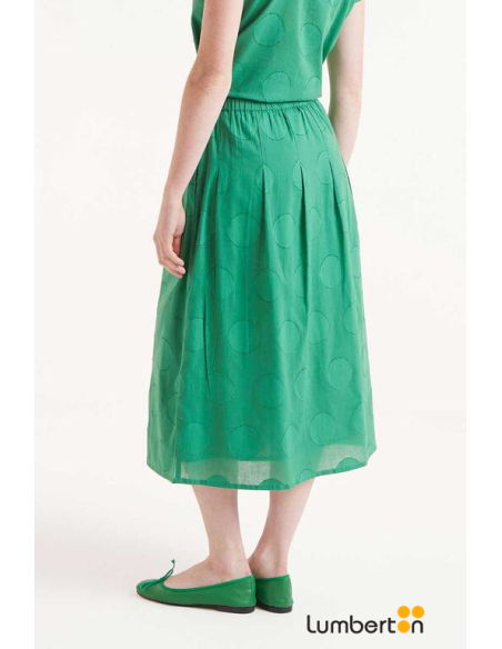 Falda Estampada Circulos Verde 45012