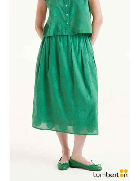 Falda Estampada Circulos Verde 45012