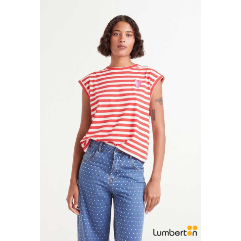 Camiseta Sin Mangas Rayas...