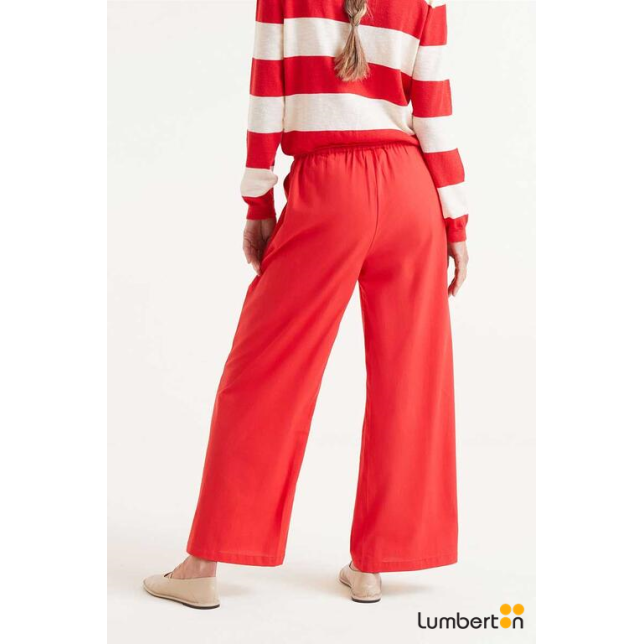 Pantalón  Recto Botones Rojo 43003