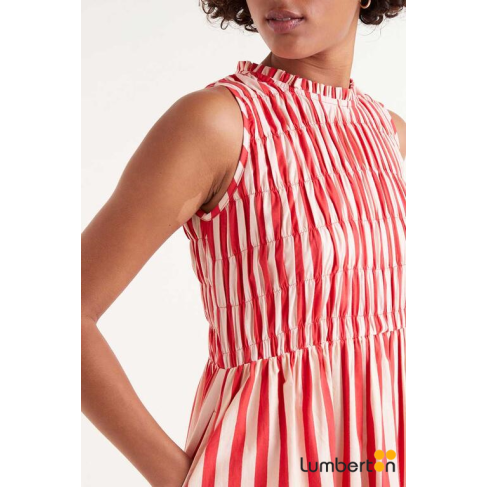 Vestido Largo Rayas Rojas... 2