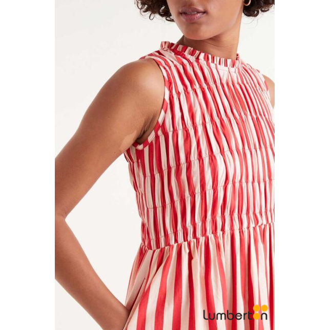 Vestido Largo Rayas Rojas 40009