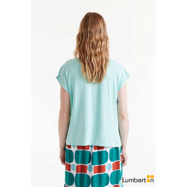 Top Manga Corta Azul 41044