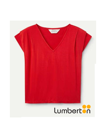 Top Manga Corta Rojo 41041