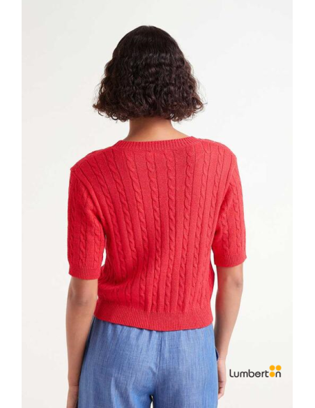 Jersey Punto Manga Corta Rojo 10320R