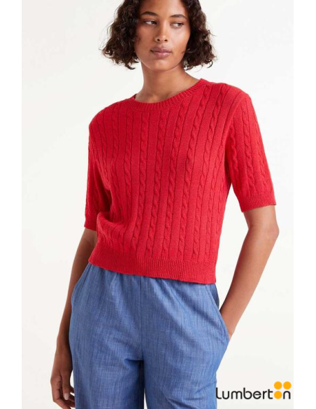 Jersey Punto Manga Corta Rojo 10320R