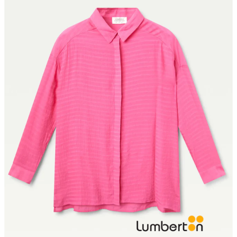 Camisa Oversise Fluida Rosa...