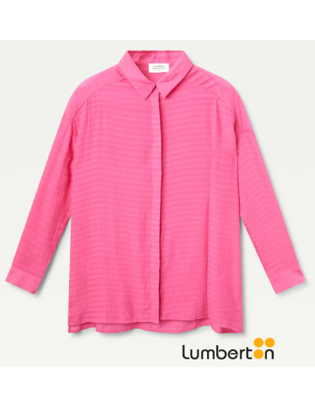 Camisa Oversise Fluida Rosa 11037